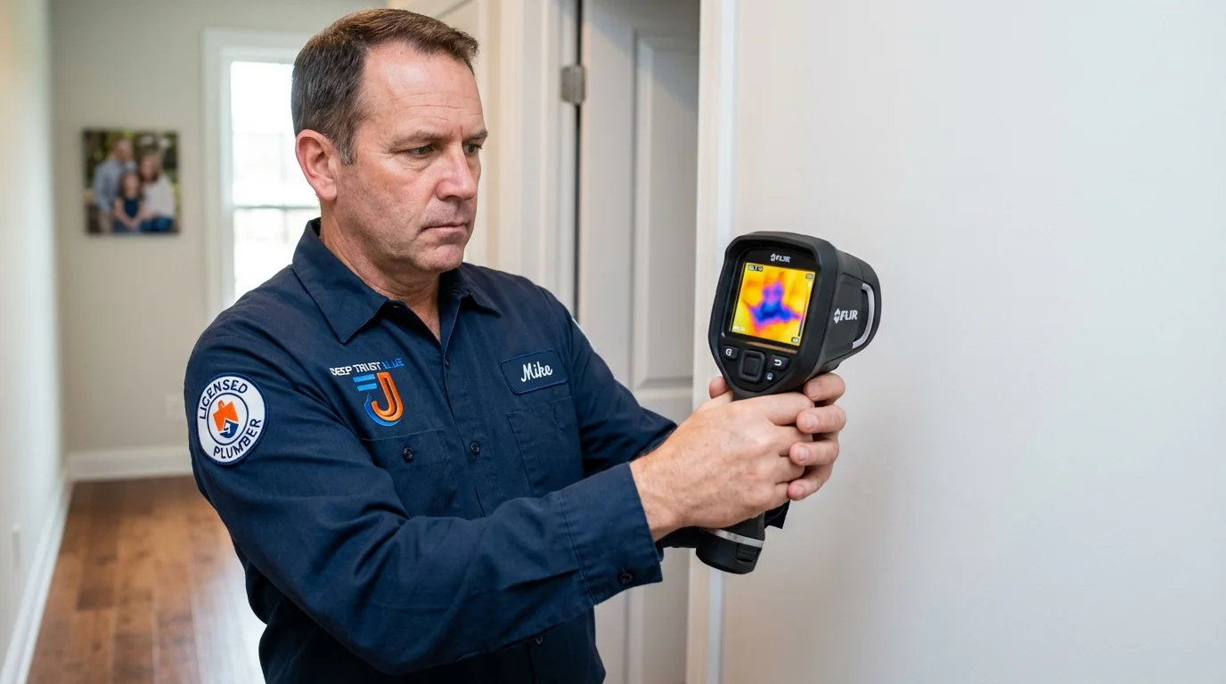 Thermal imaging leak detection by Johns Plumbing LLC in Edgartown